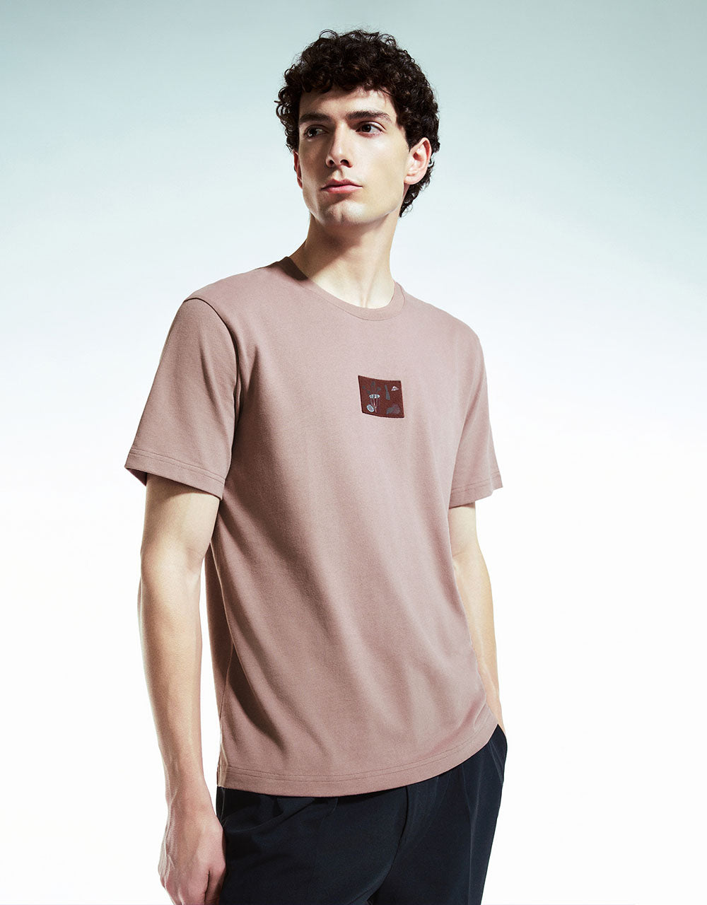 Printed Crew Neck Straight T-Shirt