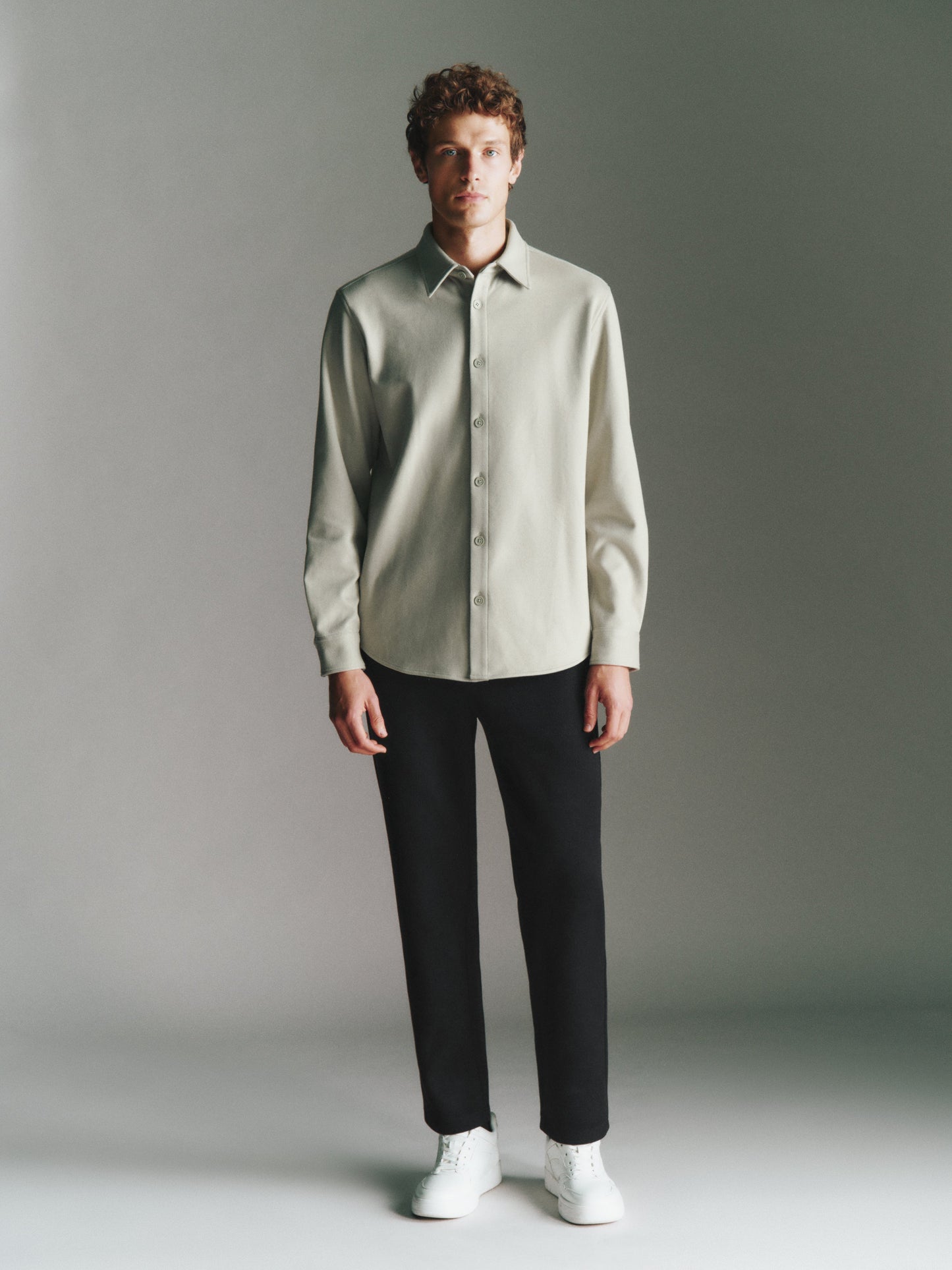 Drop Shoulder Sleeve Straight Shirt