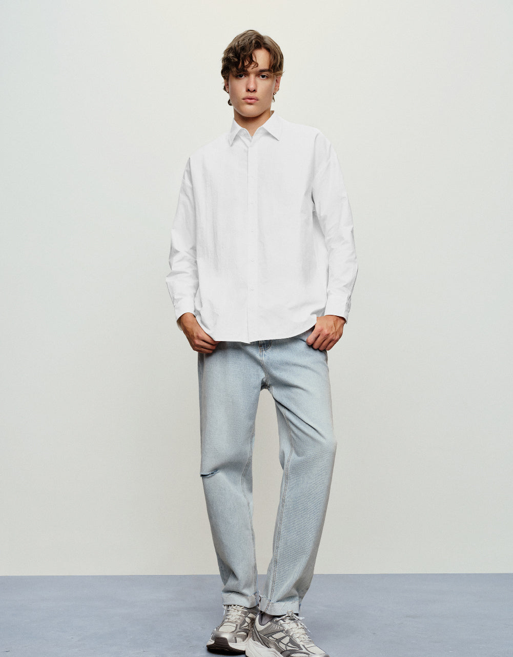 Drop Shoulder Sleeve Loose Shirt