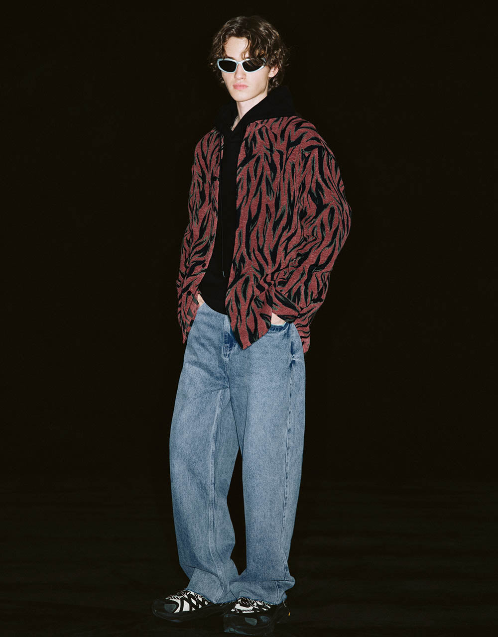 Drop Shoulder Sleeve Printed Loose Shirt