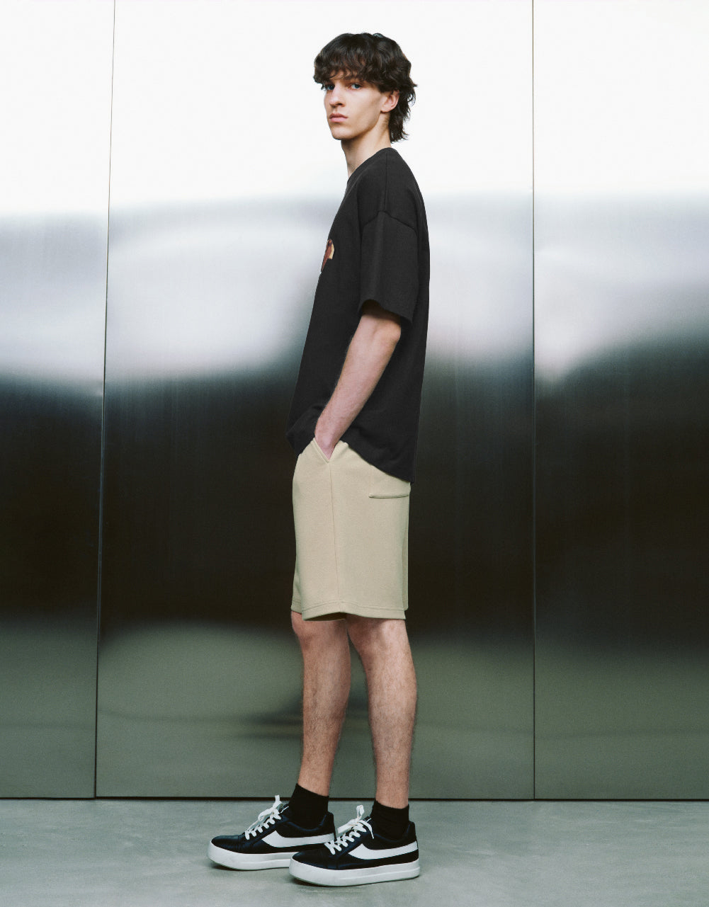 Letter Printed Crew Neck Loose T-Shirt