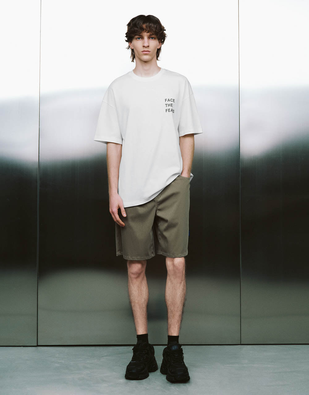 Letter Printed Crew Neck T-Shirt