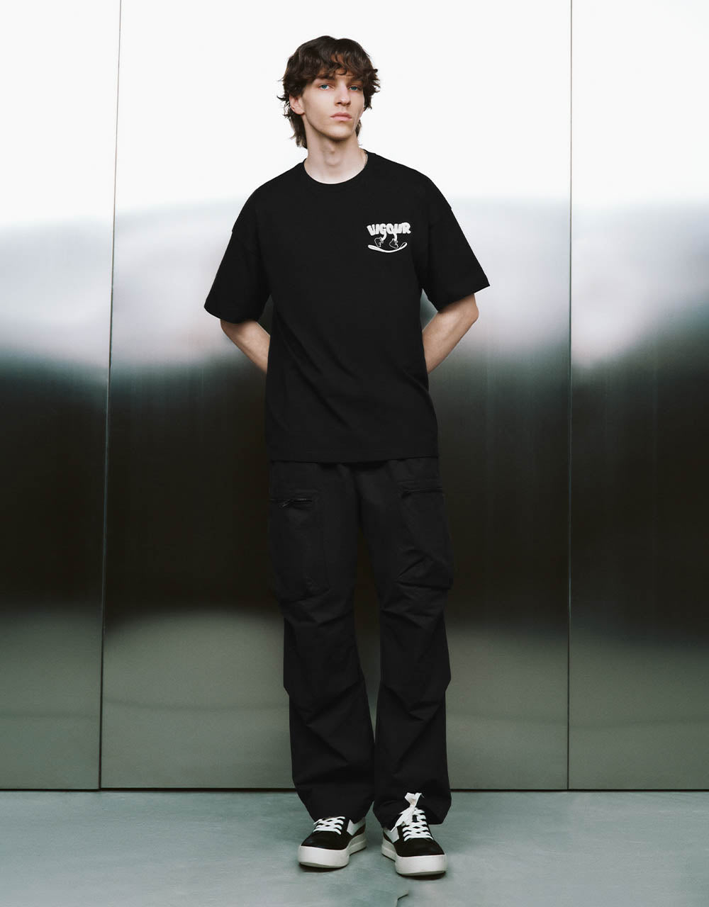 Letter Printed Crew Neck Loose T-Shirt