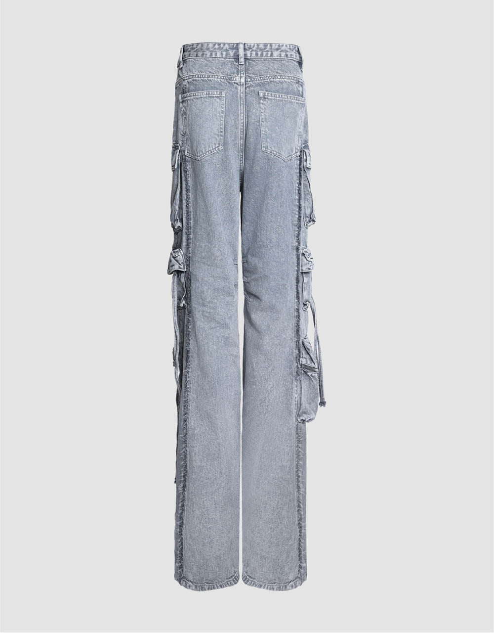 Multi-Pocket Straight Jeans