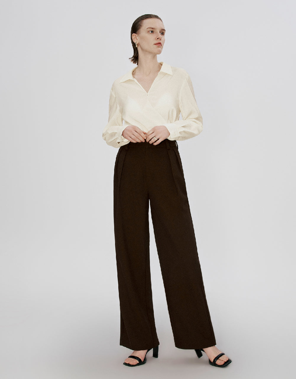 Surplice Front V-Neck Overhead Shirt