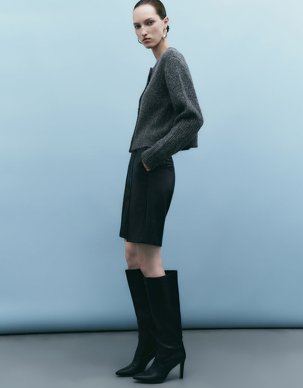 Vegan Leather Straight Shorts