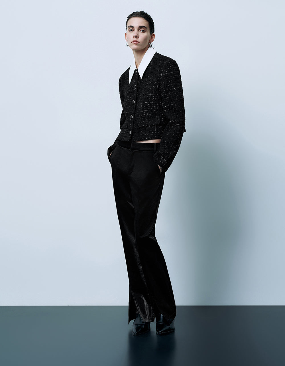 Vegan Leather Straight Pants