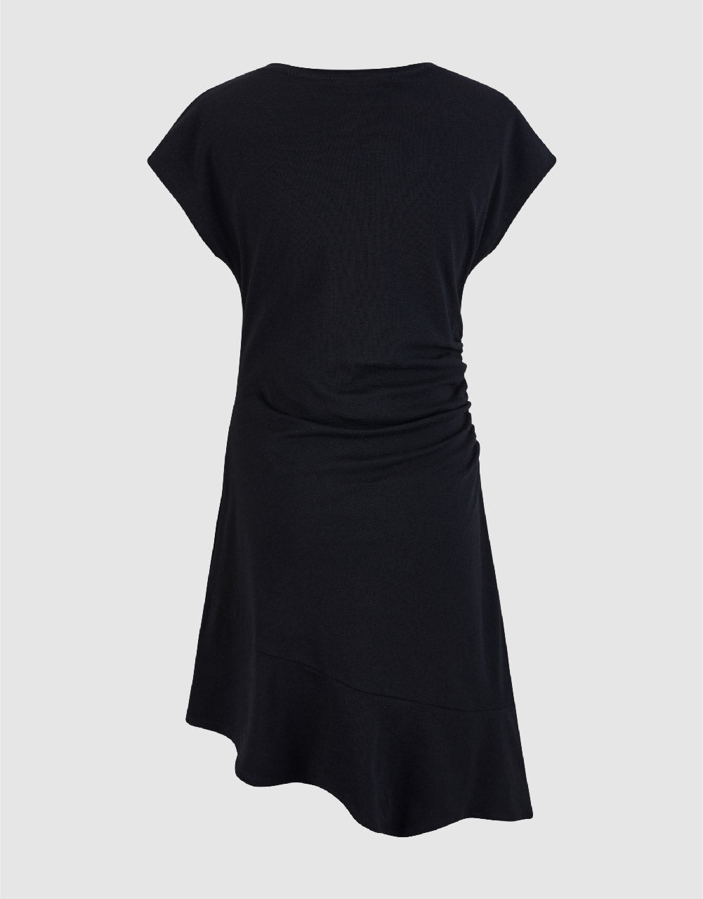 Drop Shoulder Sleeve Crew Neck A-Line Dress
