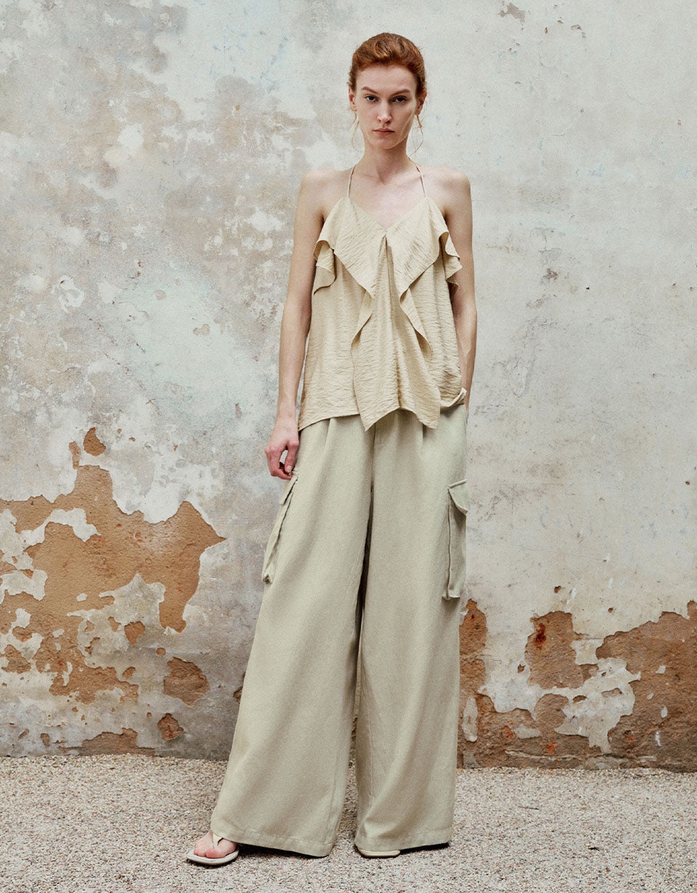 Multi Pocket Wide-Leg Pants