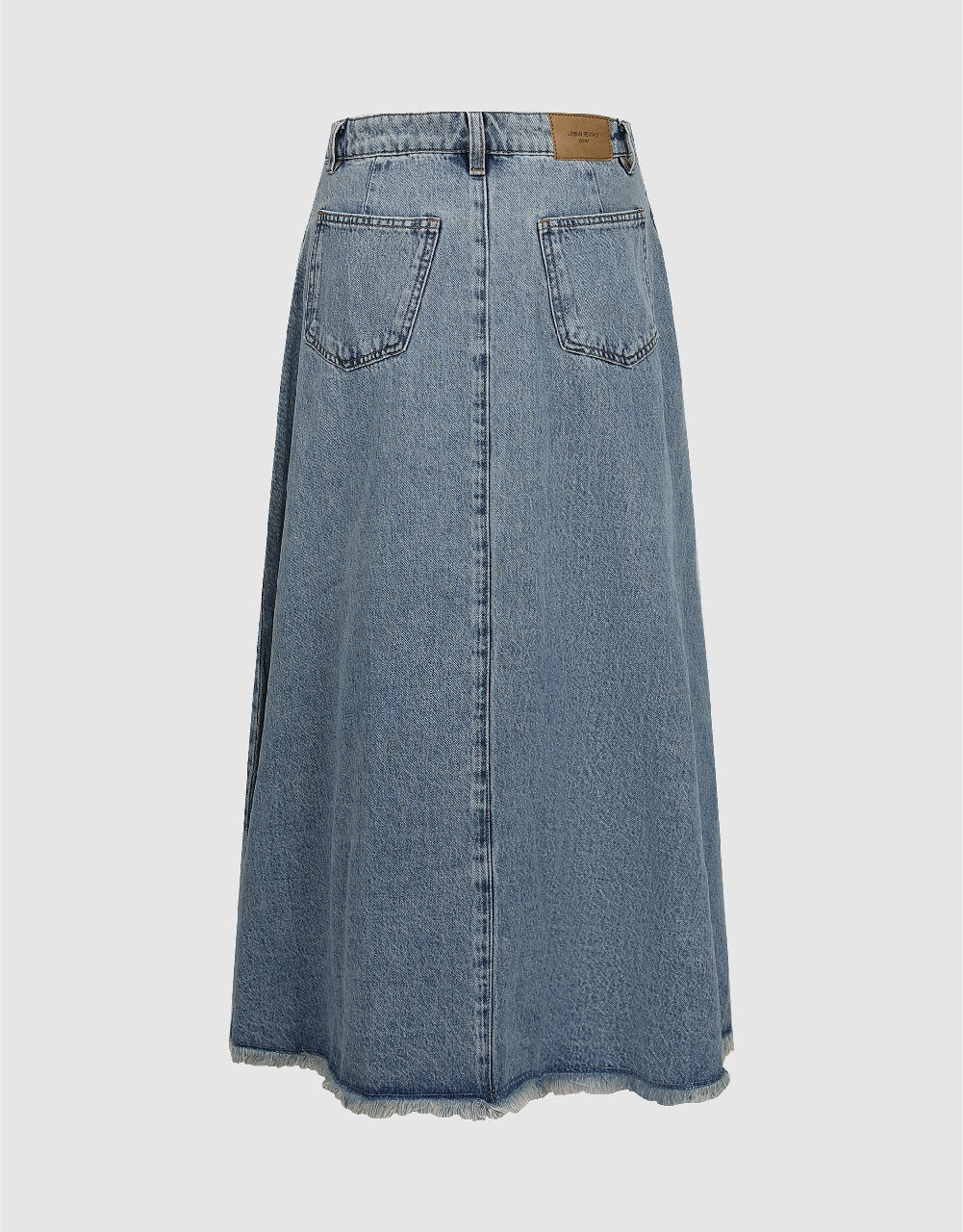 Midi A-Line Denim Skirt