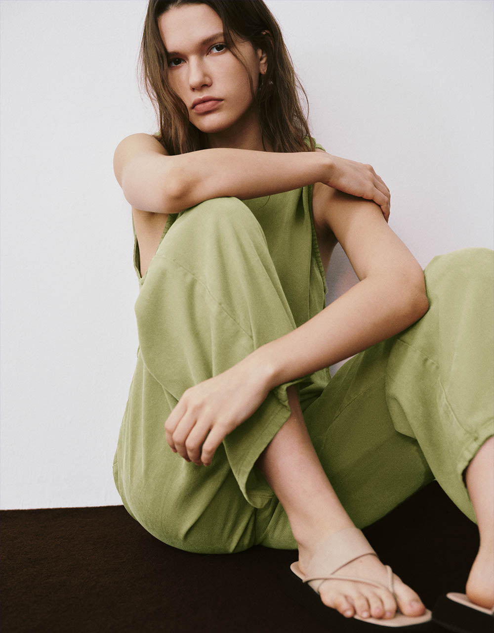 Off-Shoulder Loose Denim Jumpsuit