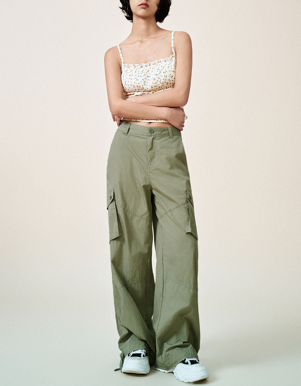 Multi Pocket Straight Pants