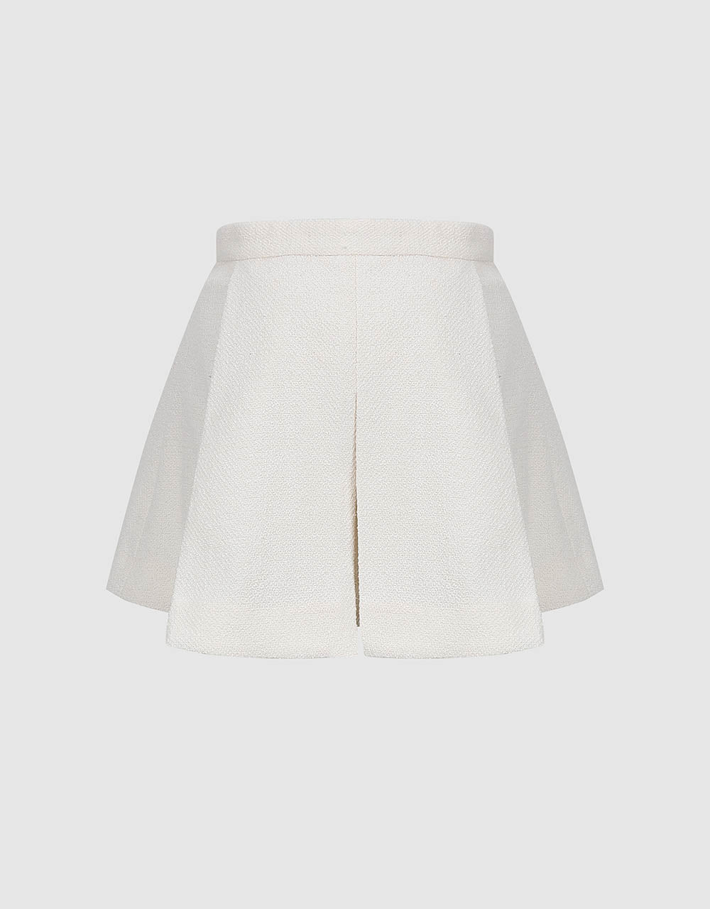 Pleated Mini Knitted A-Line Skirt
