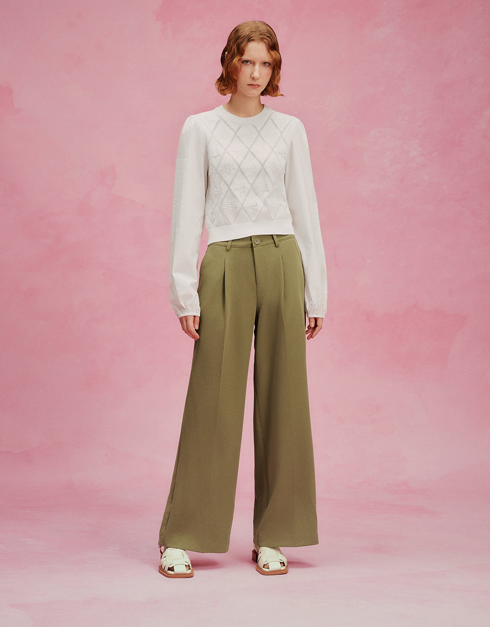 Tailored Wide-Leg Pants