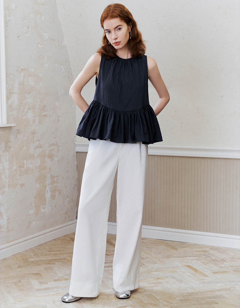 Loose Wide-Leg Pants