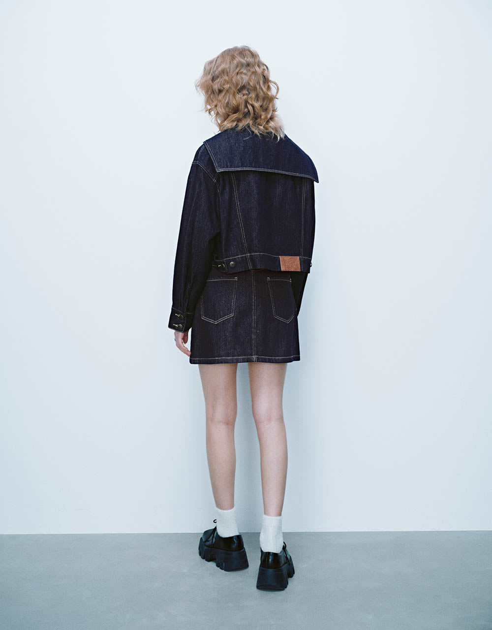 Loose Lapel Denim Shirt