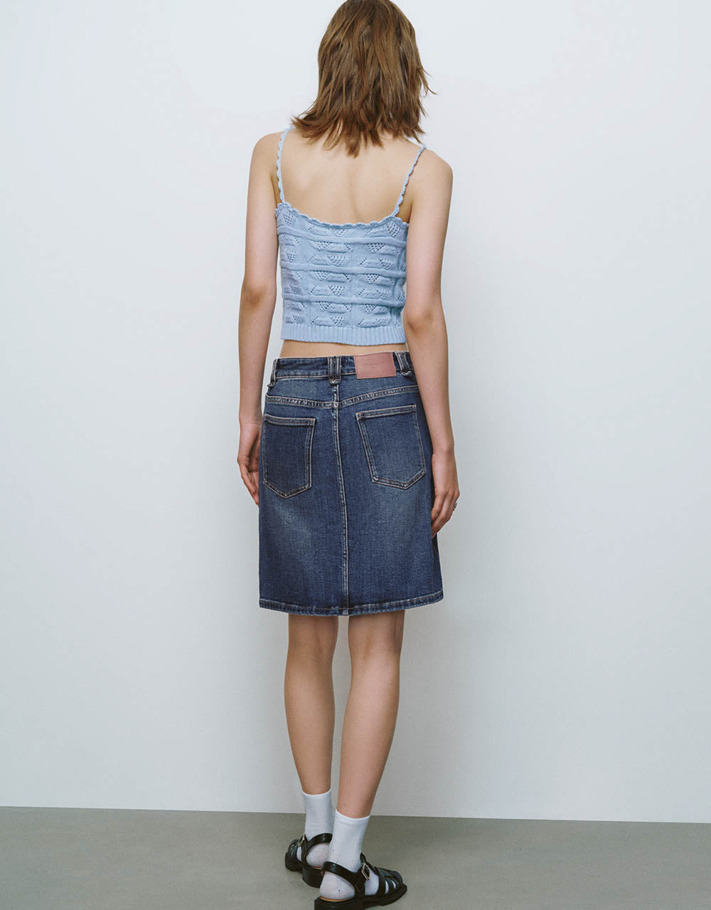 Mini A-Line Denim Skirt