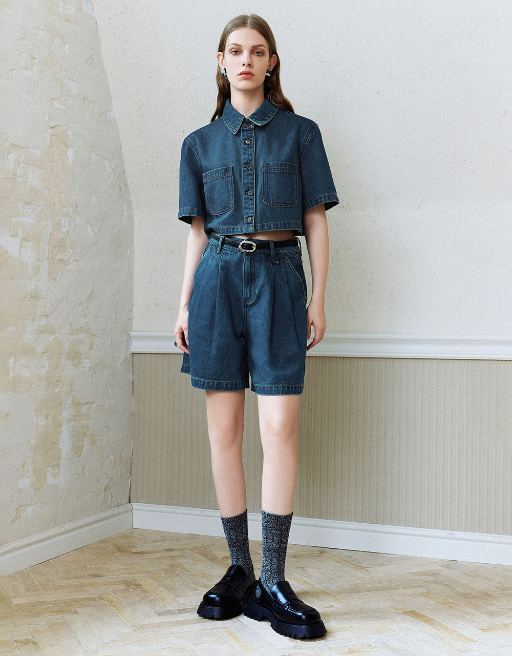 Loose Denim Shorts