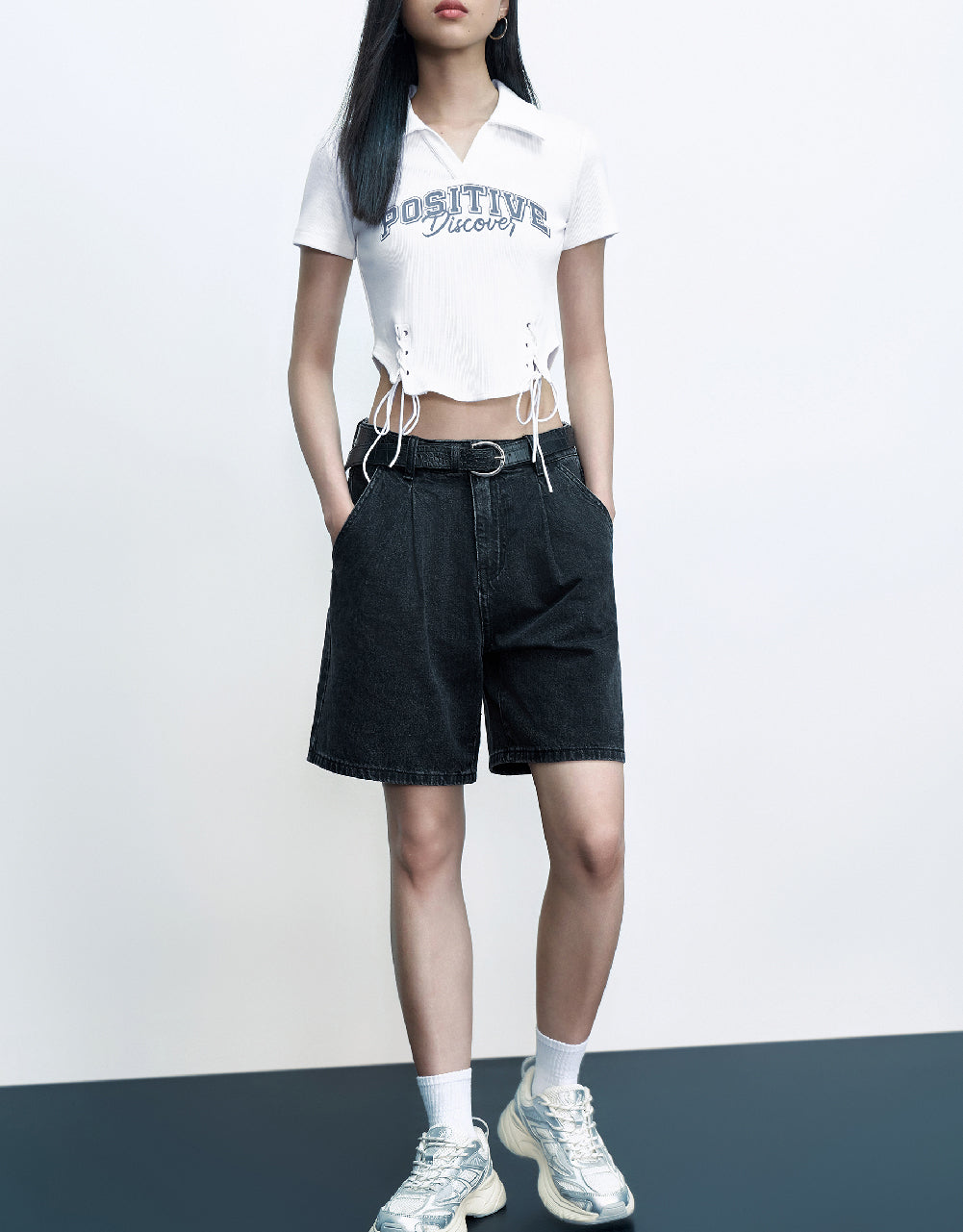 Letter Printed Polo T-Shirt