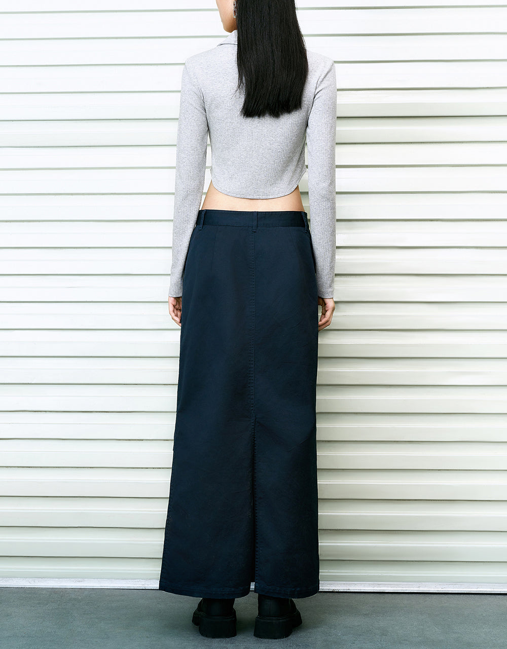 Letter Printed Lace Up Straight T-Shirt