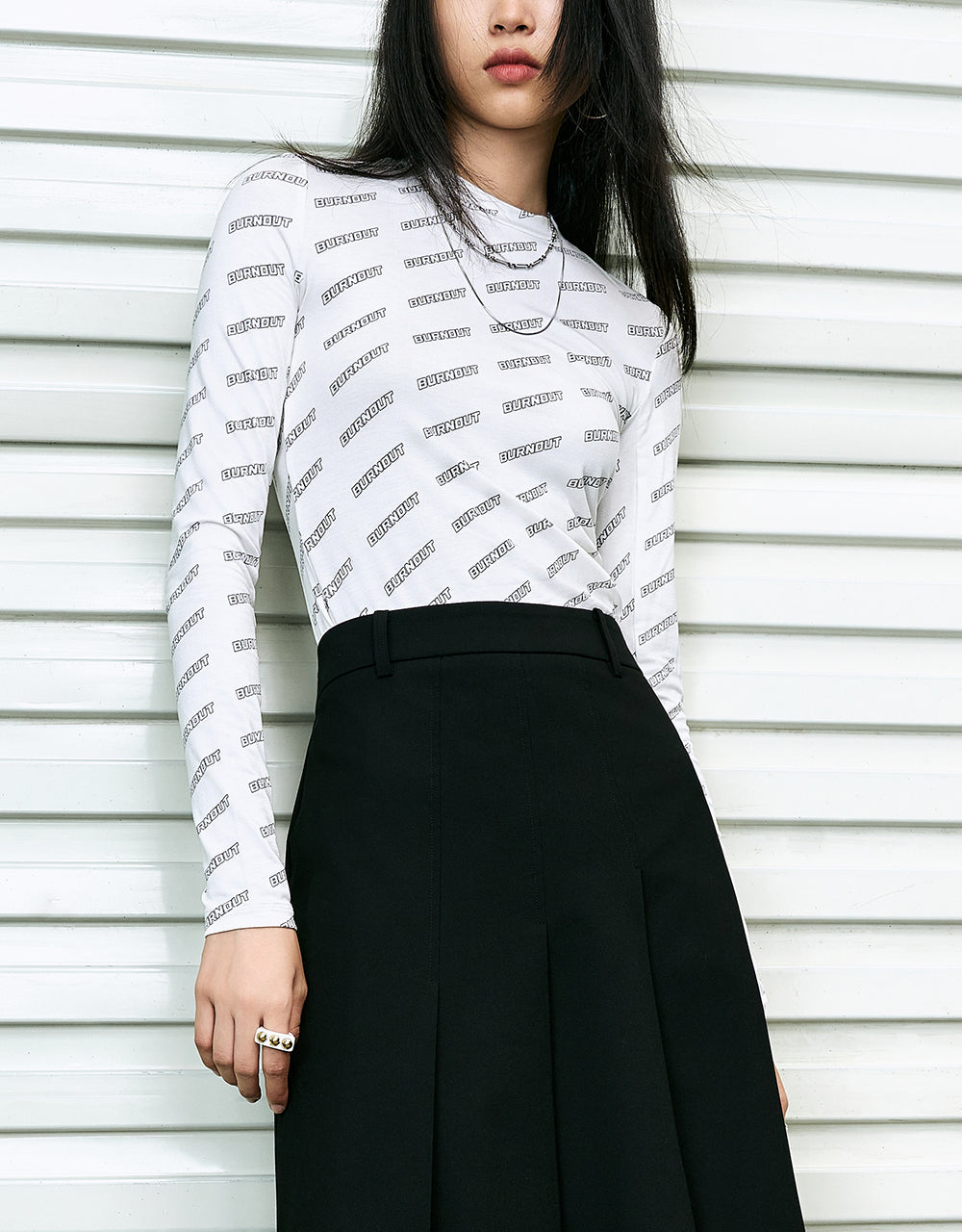 Monogram Crew Neck Knitted T-Shirt