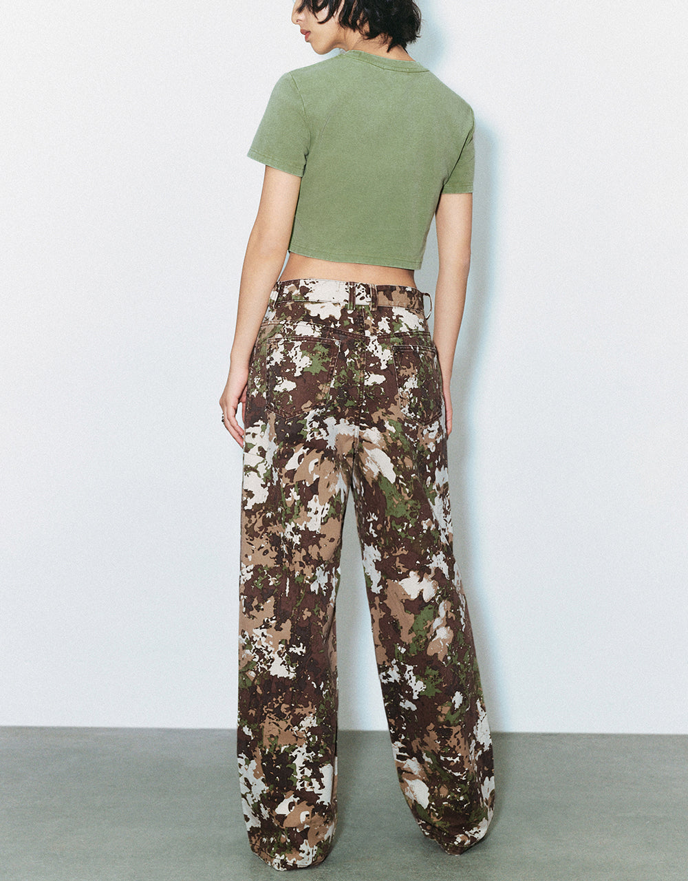 Letter Printed Crew Neck Straight T-Shirt