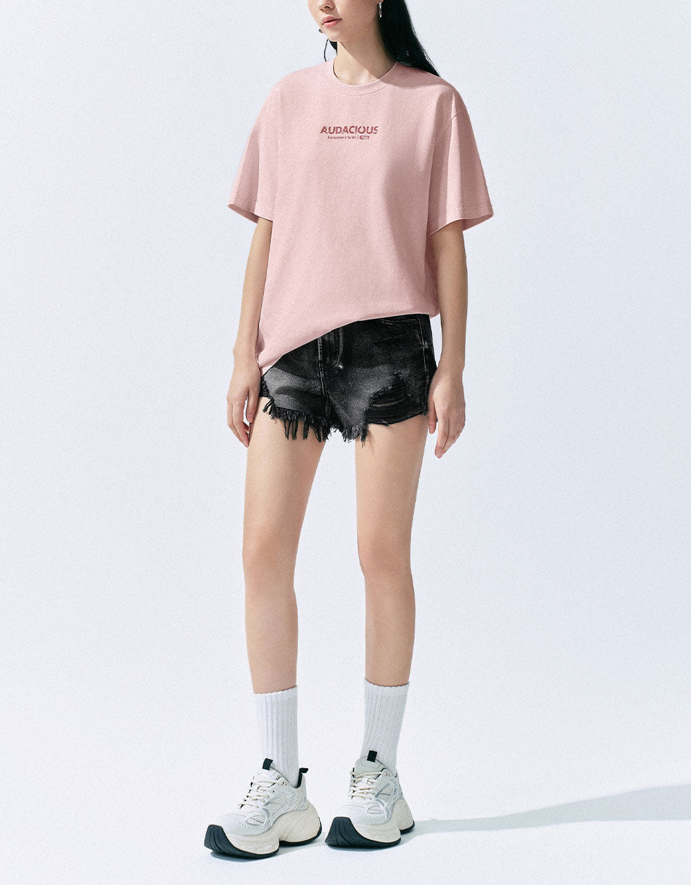 Letter Printed Crew Neck T-Shirt