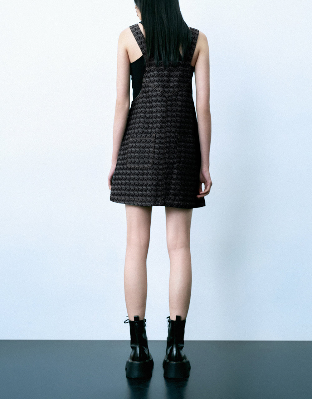Monogram Denim Pinafore Dress