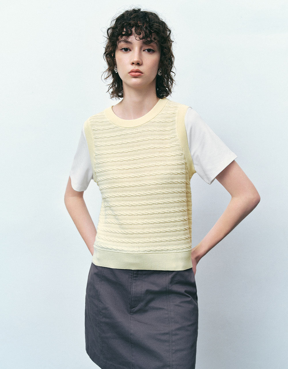 2 In 1 Knitted T-Shirt