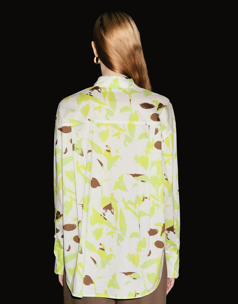Leaf Print Button Up Shirt
