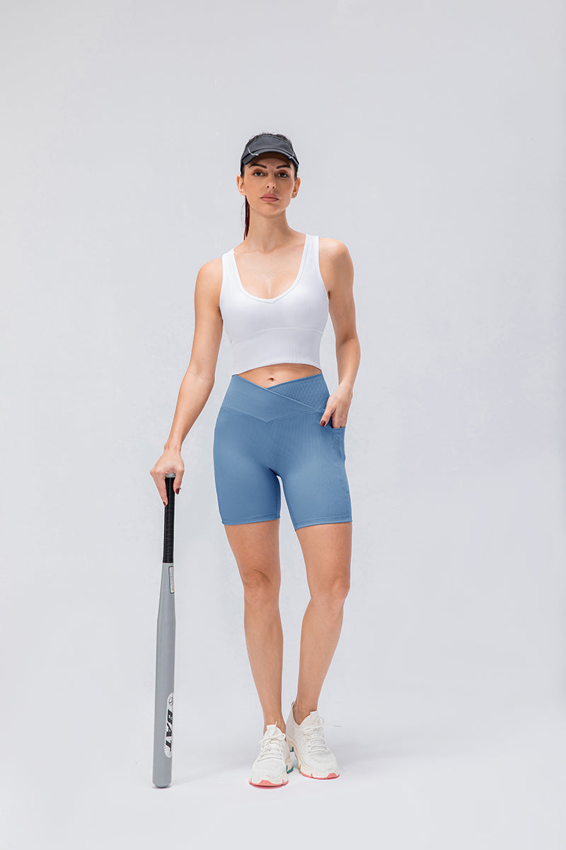 리브드 하이라이즈 크로스오버 쇼츠