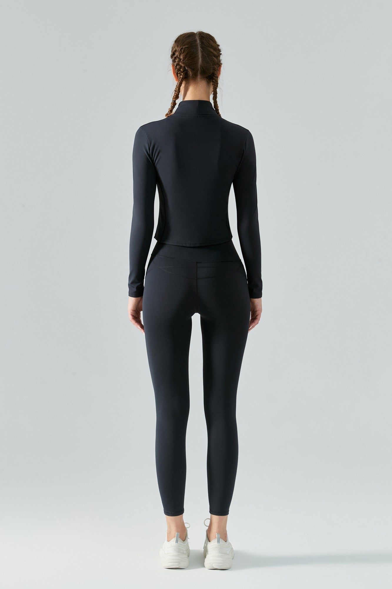 High Neck Zip-Up Thermal Track Jacket