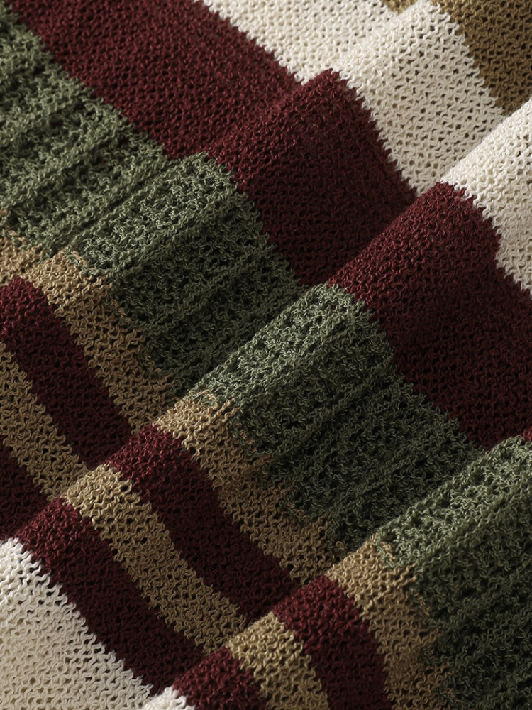 Vibrant Striped Sleeveless Knit Tank Top