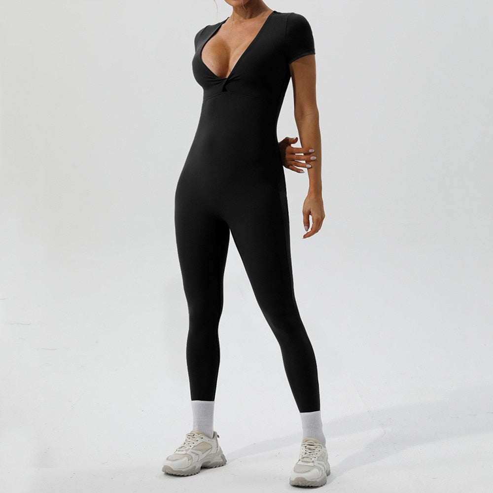 Twist Short Sleeve Jumpsuit