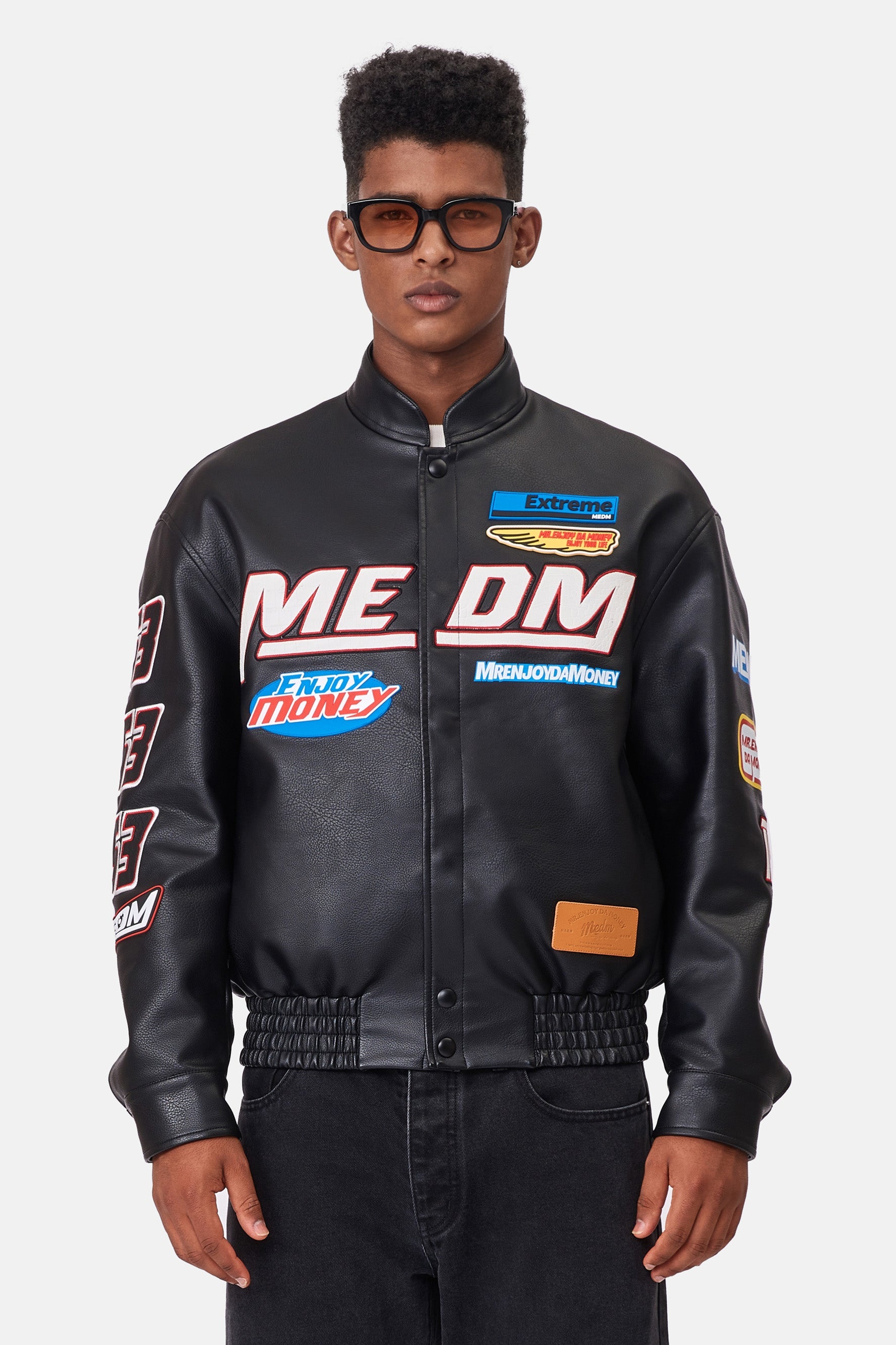 medm ジャケット MEDM Mr. Enjoy DA Money Race Varsity Letterman 
