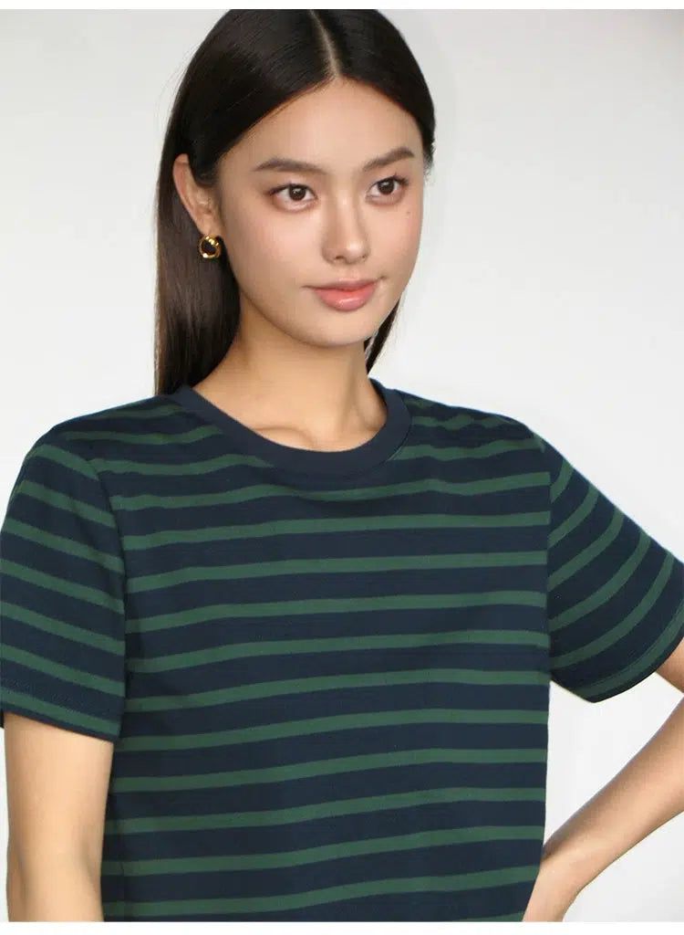Neva Casual Striped Pattern T-Shirt