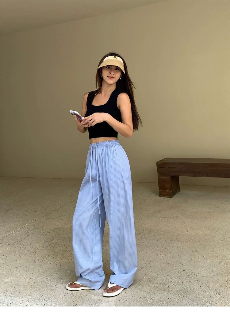 Neva High Waist Striped Pants