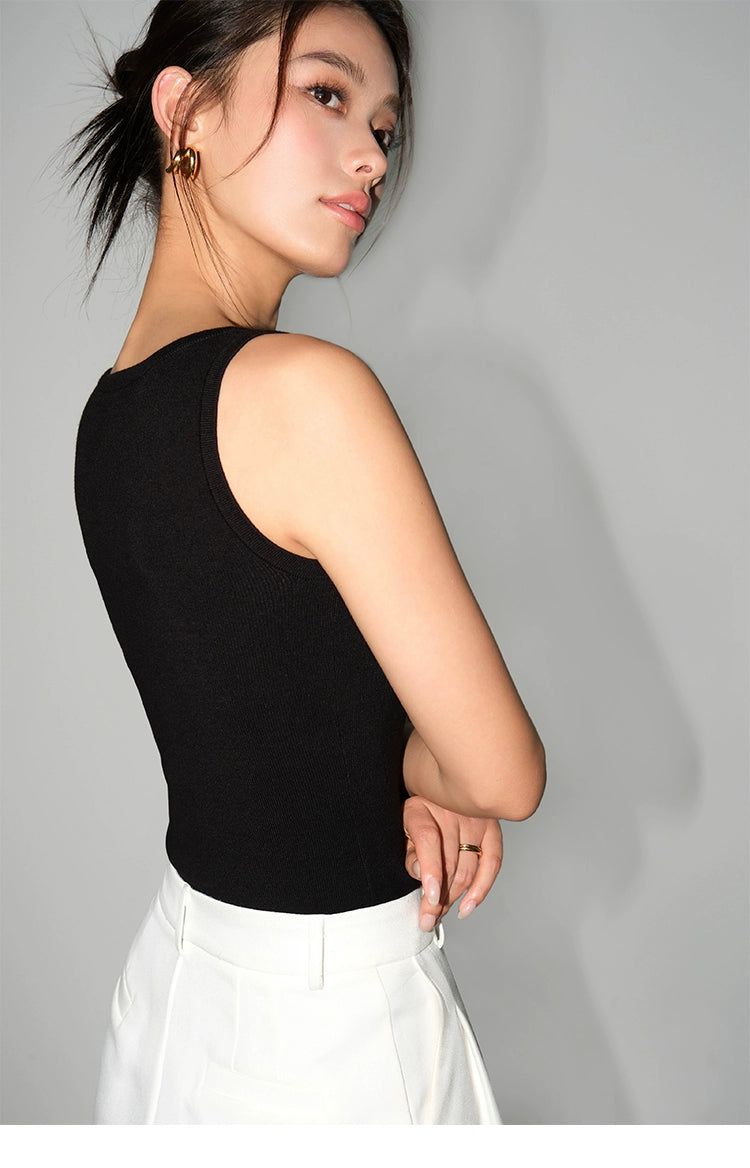 Neva Minimal Square Neck Tank Top