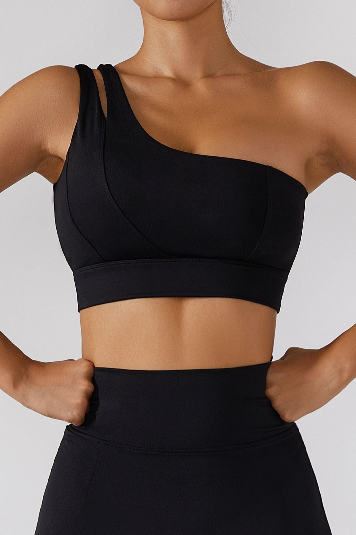 원 숄더 스포츠 브라
