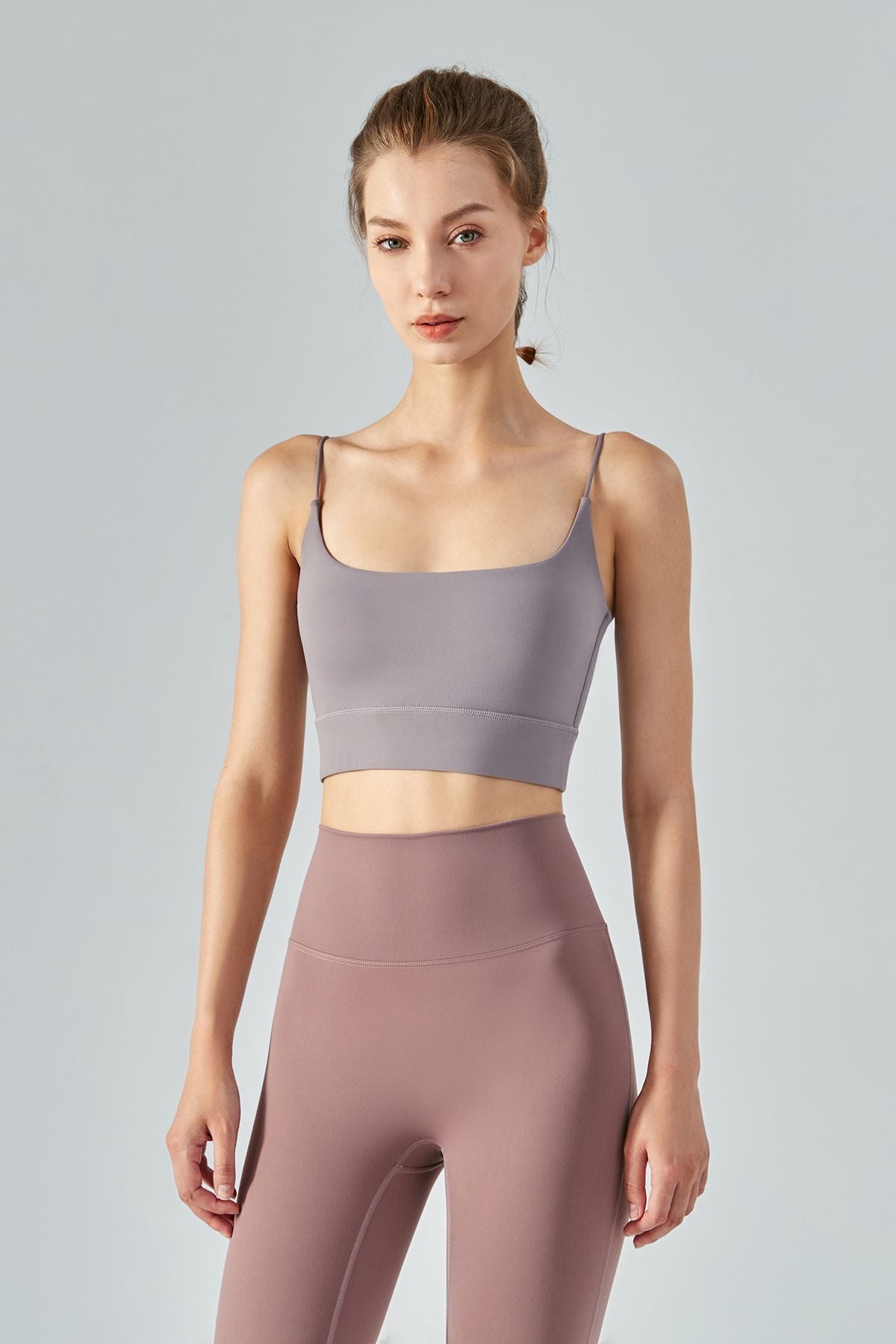 Thin Strap Open Back Sports Bra Cami