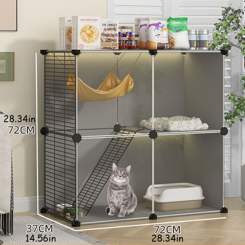 Cat Luxury Villa Large Space Free Assembly Cat Litter