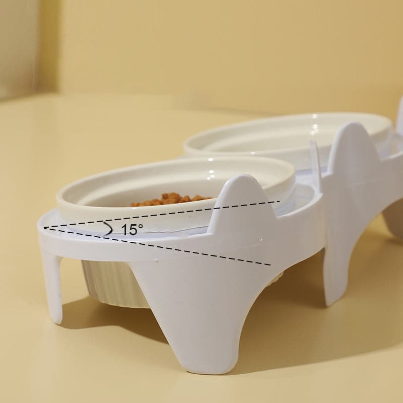 Cat's Ears Ceramic Cat Bowl