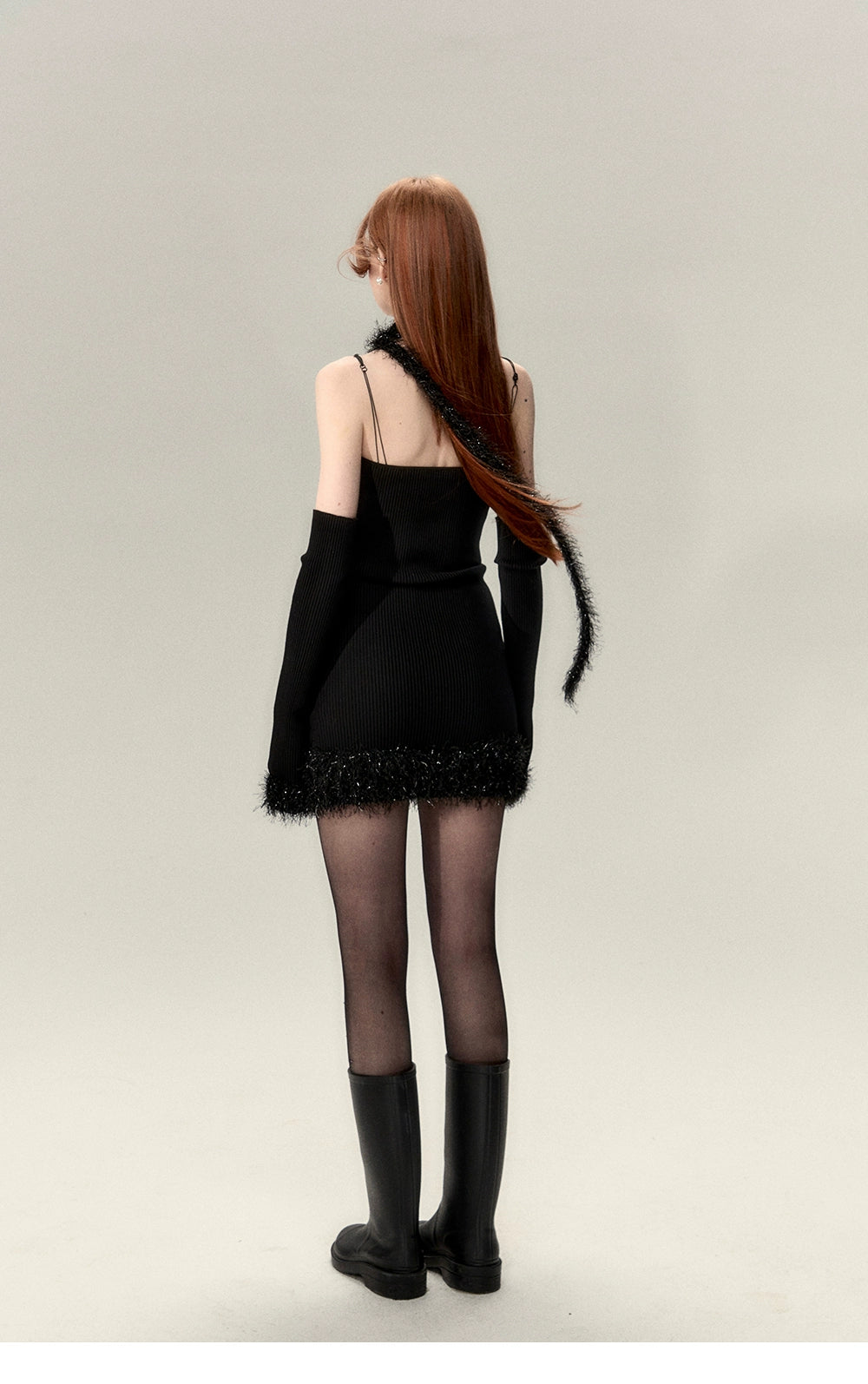 ブラックサテンジャケット&ドレスセット