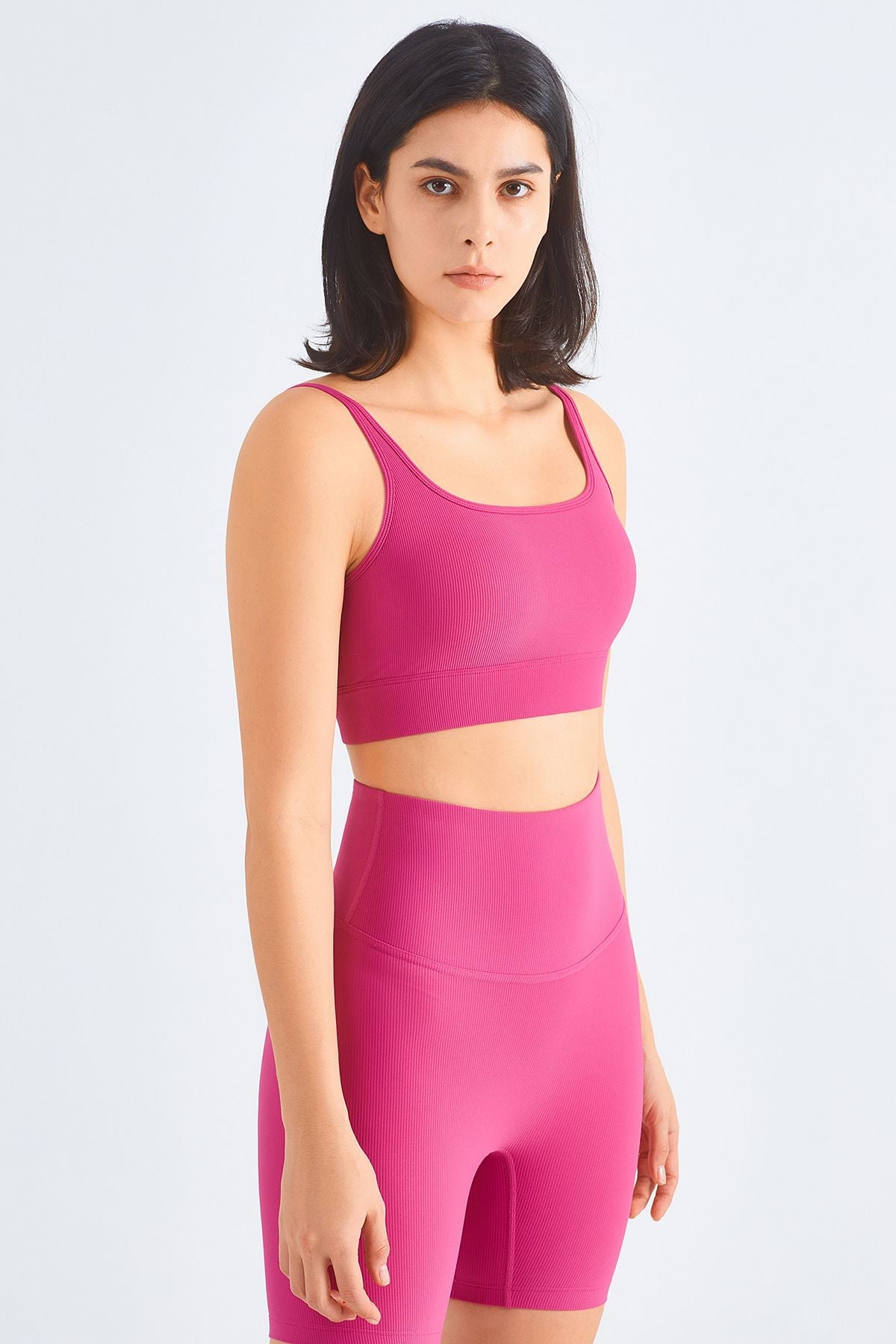 Seamless Ribbed Backless Sports Bra