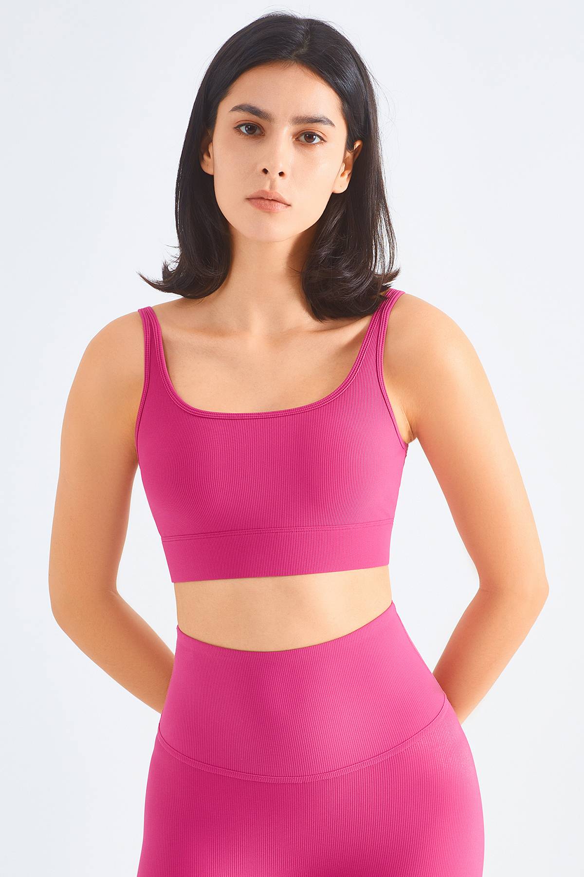 Seamless Ribbed Backless Sports Bra