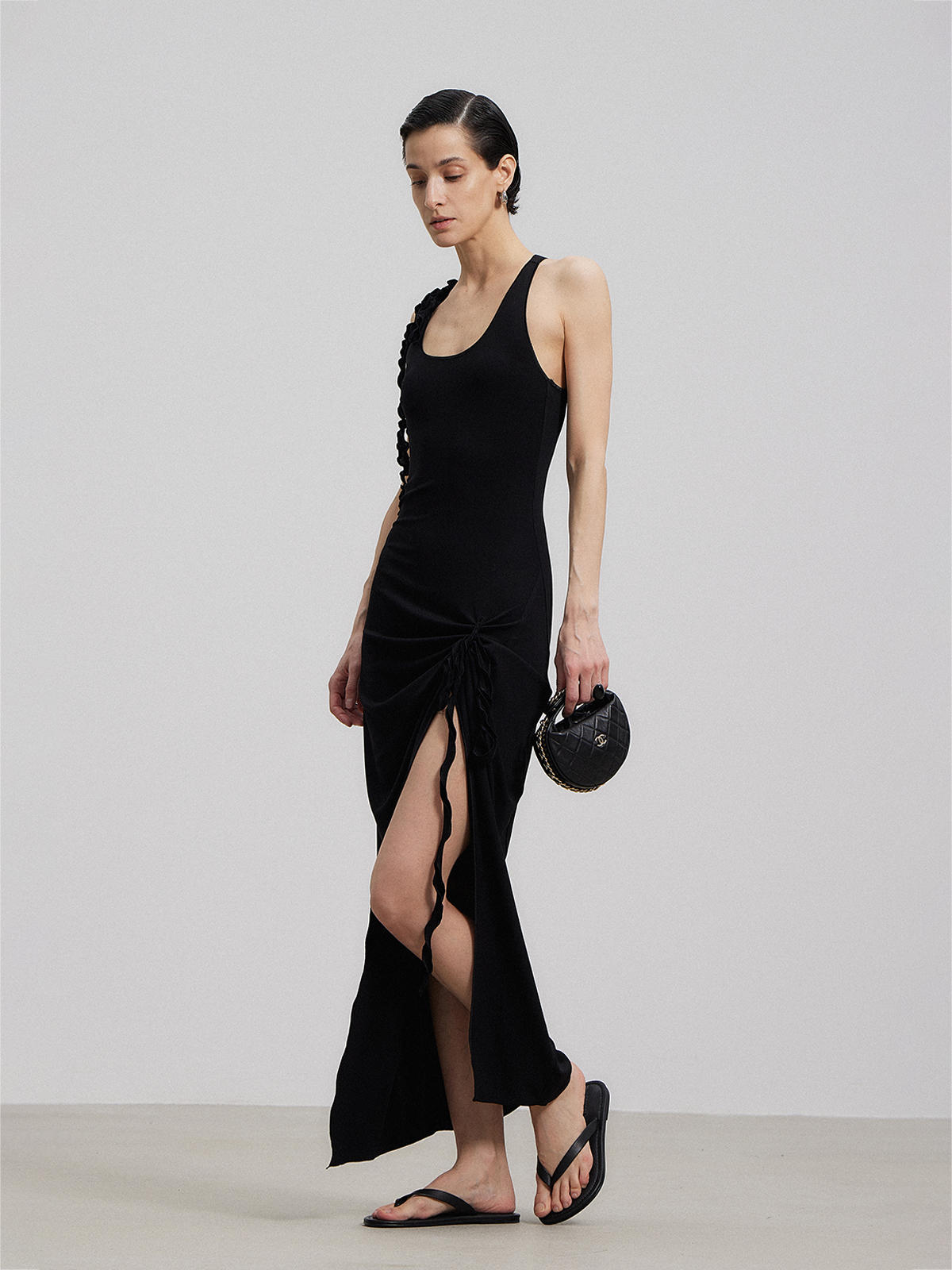 Comfortable Sleeveless Black Dress