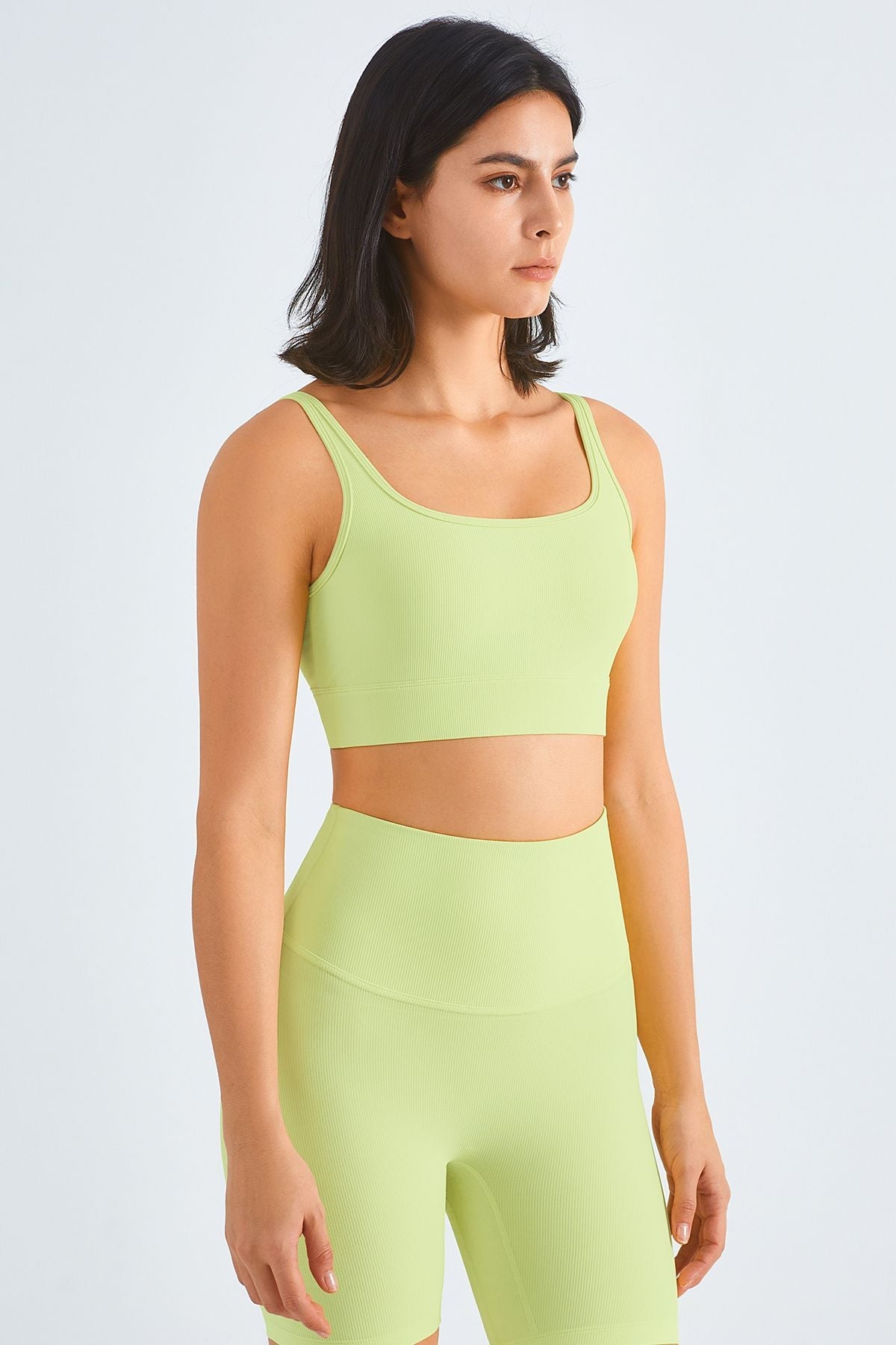 Seamless Ribbed Backless Sports Bra