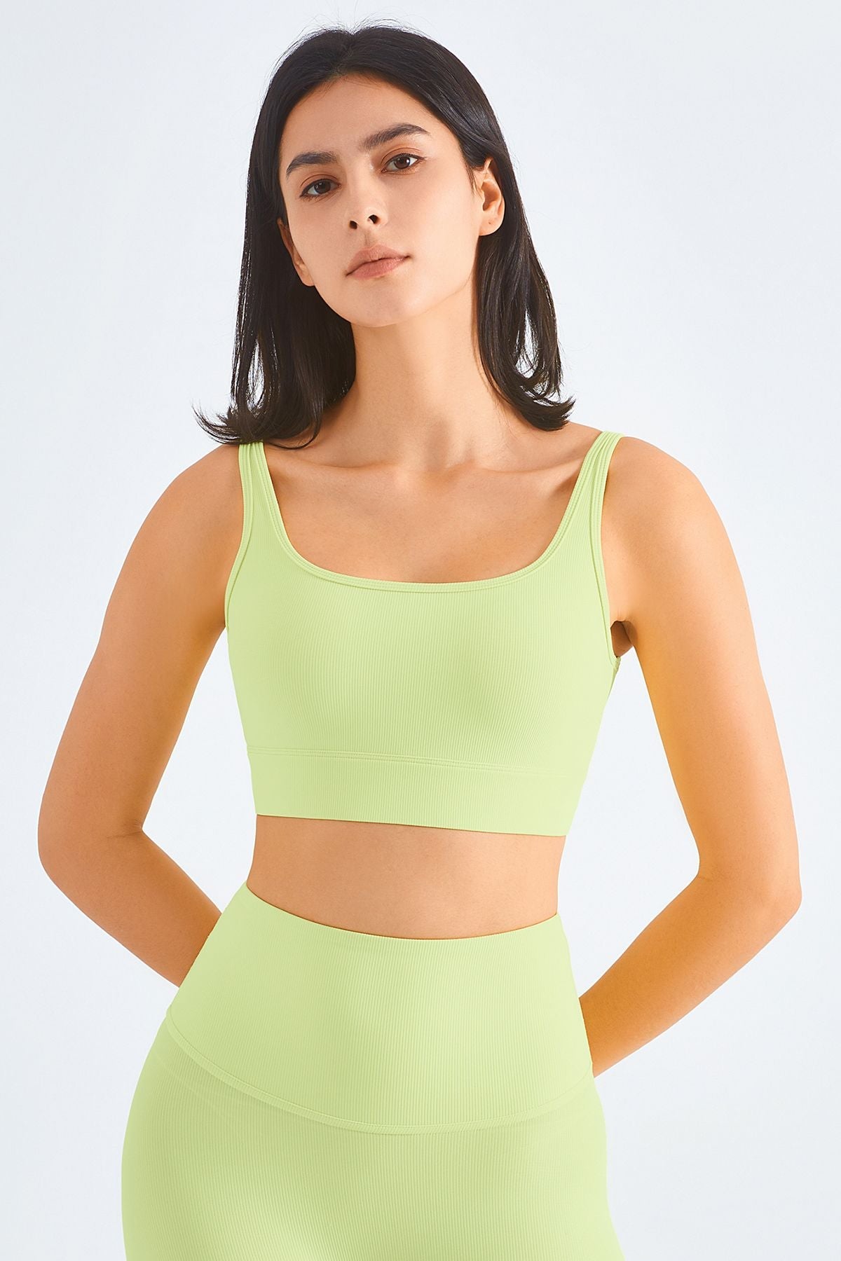 Seamless Ribbed Backless Sports Bra