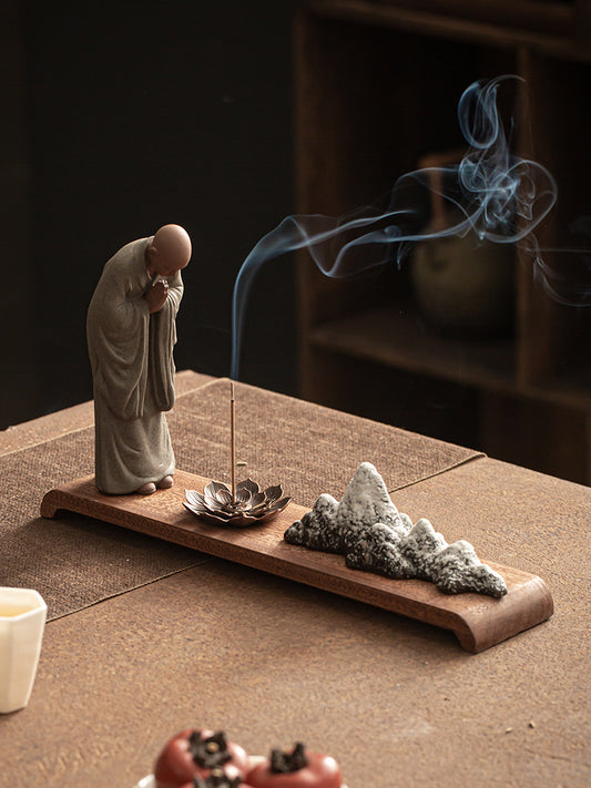 Zen Serenity Monk Sculpture