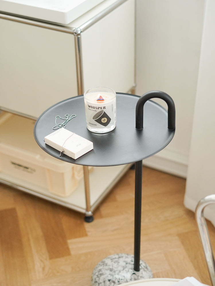 Elegante Granite Silhouette Side Table